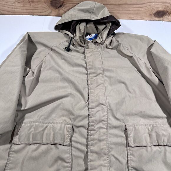Vintage Orvis Gore-Tex Hooded Field Parka Storm Coat Rain Jacket Men's Large - Picture 5 of 13